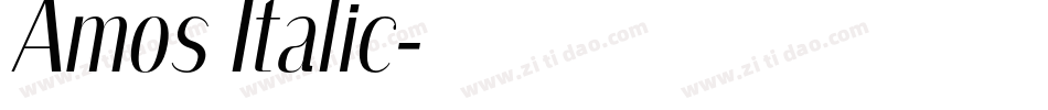 Amos Italic字体转换